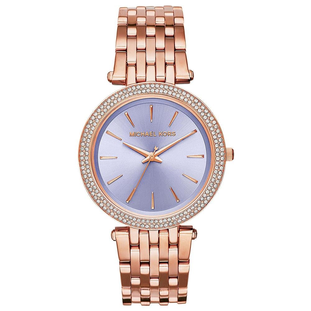 Michael Kors Ladies Darci Purple Two Tone Watch - MK3400